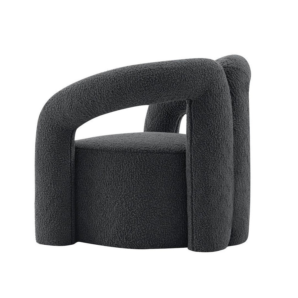 Modern Darian Boucle Accent Chair in Black - Set of 2 MHC-2-AC061-BK