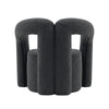 Modern Darian Boucle Accent Chair in Black - Set of 2 MHC-2-AC061-BK