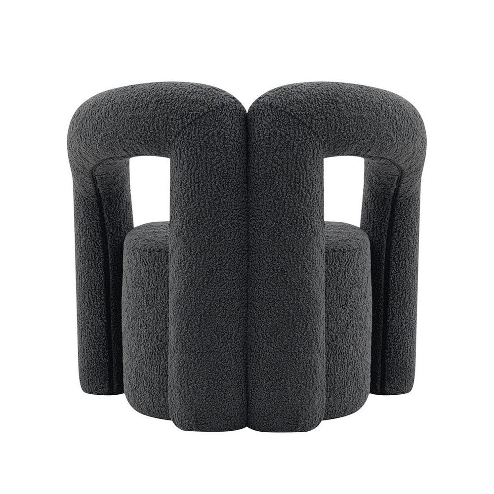 Modern Darian Boucle Accent Chair in Black - Set of 2 MHC-2-AC061-BK