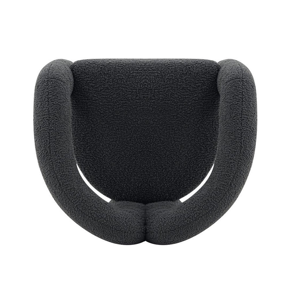 Modern Darian Boucle Accent Chair in Black - Set of 2 MHC-2-AC061-BK