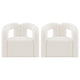 Modern Darian Boucle Accent Chair in Cream - Set of 2