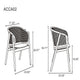 Versailles Armchair in Black and Natural Cane - Set of 2 MHC-2-ACCA02-BK