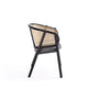 Versailles Armchair in Black and Natural Cane - Set of 2 MHC-2-ACCA02-BK