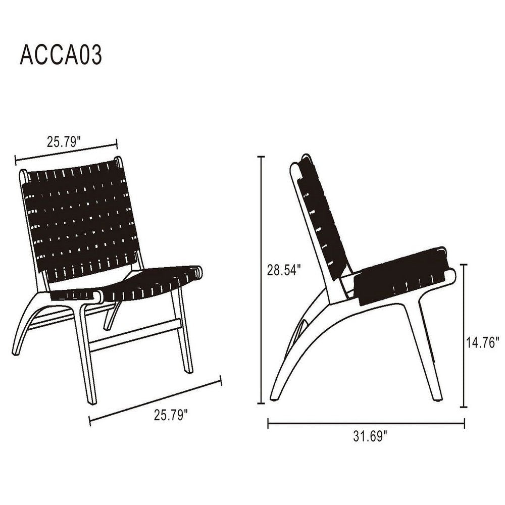 Maintenon Leatherette Accent Chair in Black - Set of 2 MHC-2-ACCA03-BK
