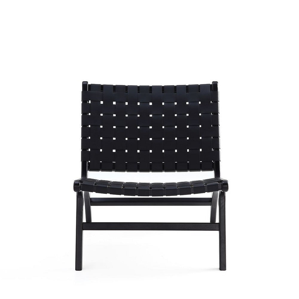 Maintenon Leatherette Accent Chair in Black - Set of 2 MHC-2-ACCA03-BK