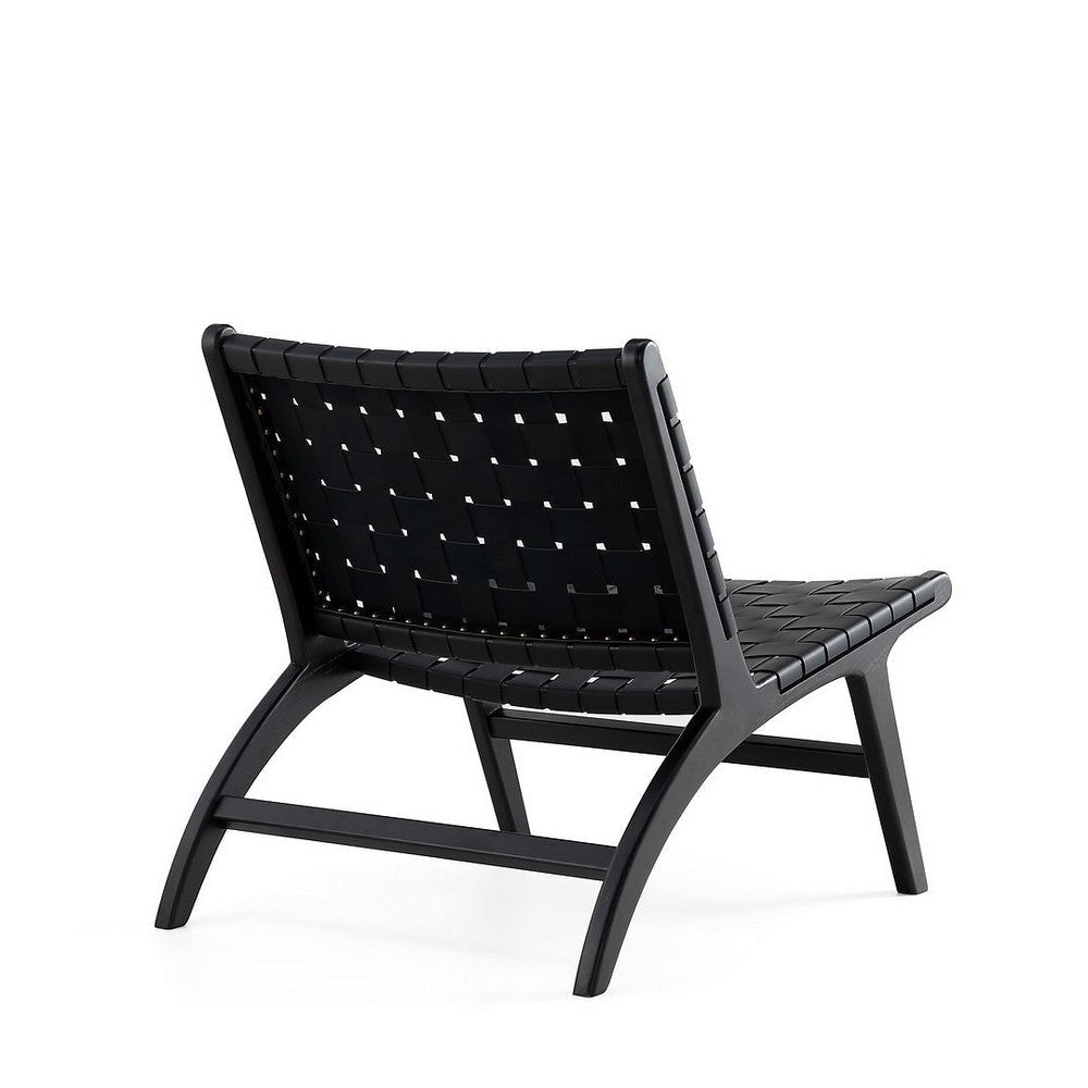 Maintenon Leatherette Accent Chair in Black - Set of 2 MHC-2-ACCA03-BK