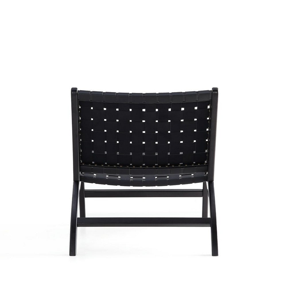 Maintenon Leatherette Accent Chair in Black - Set of 2 MHC-2-ACCA03-BK