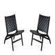 Maintenon Leatherette Accent Chair in Black - Set of 2
