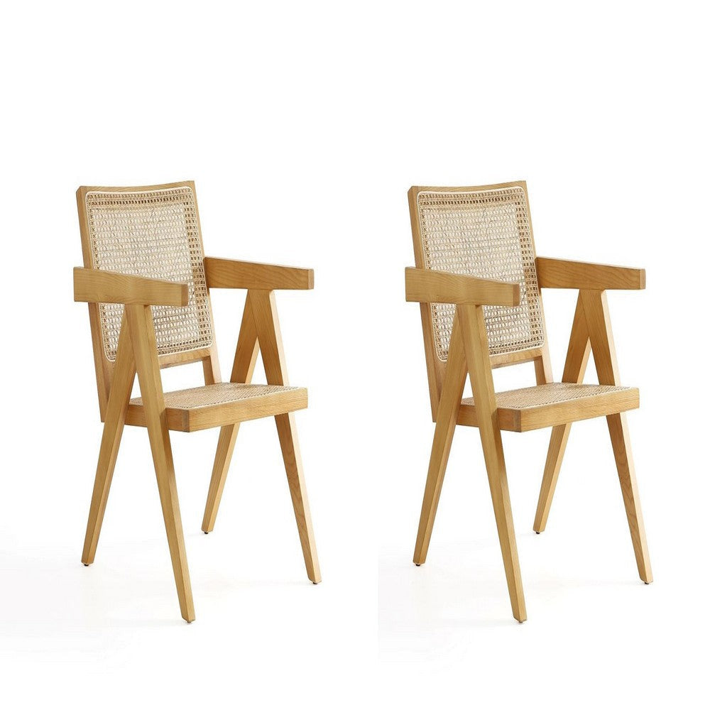 Hamlet Accent Chair in Nature Cane - Set of 2