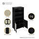 Sheridan Modern Cane Bookcase with Adjustable Shelves in Black - Set of 2 MHC-2-BC-6GLF-BK