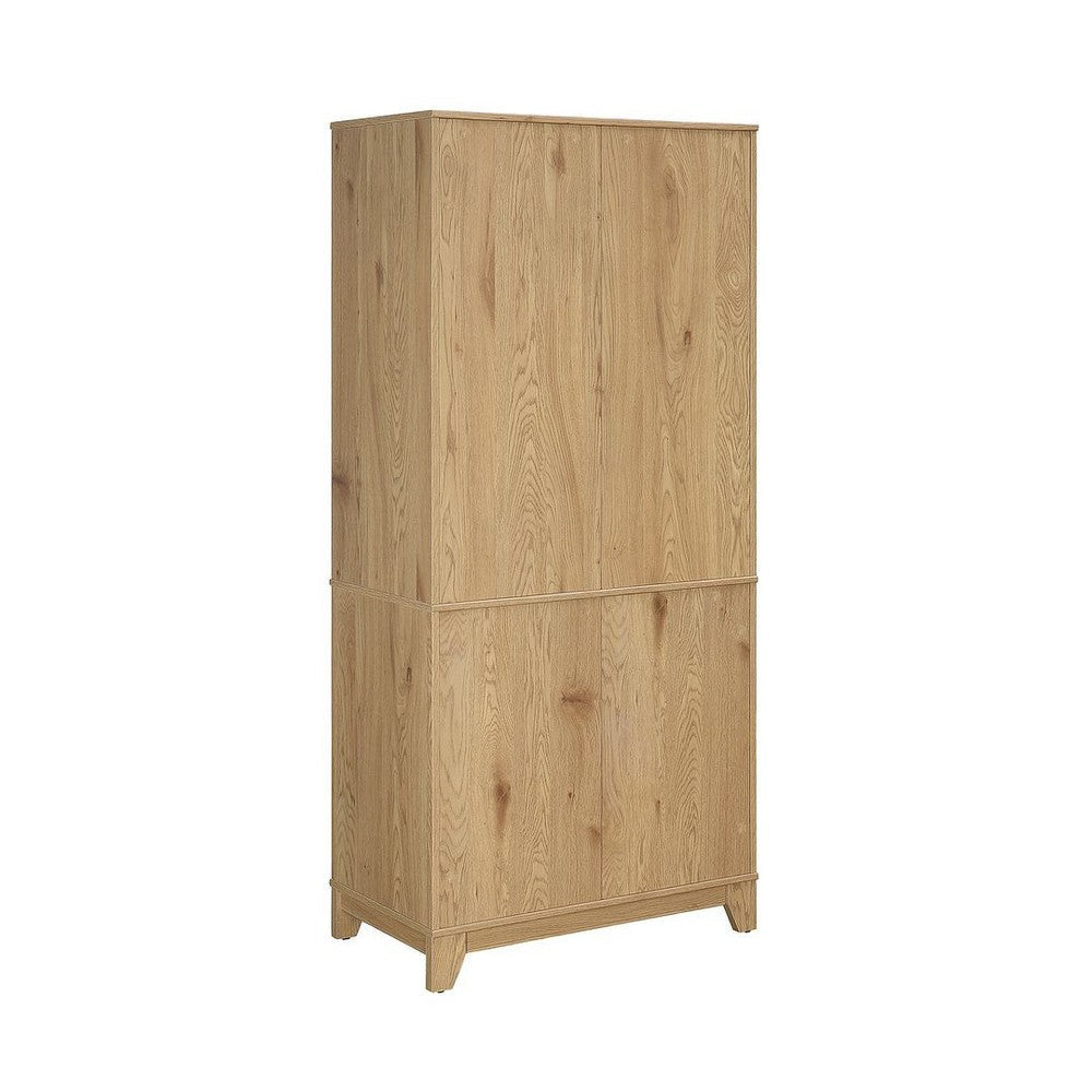 Sheridan Modern Cane Bookcase with Adjustable Shelves in Nature - Set of 2 MHC-2-BC-6GLF-NA