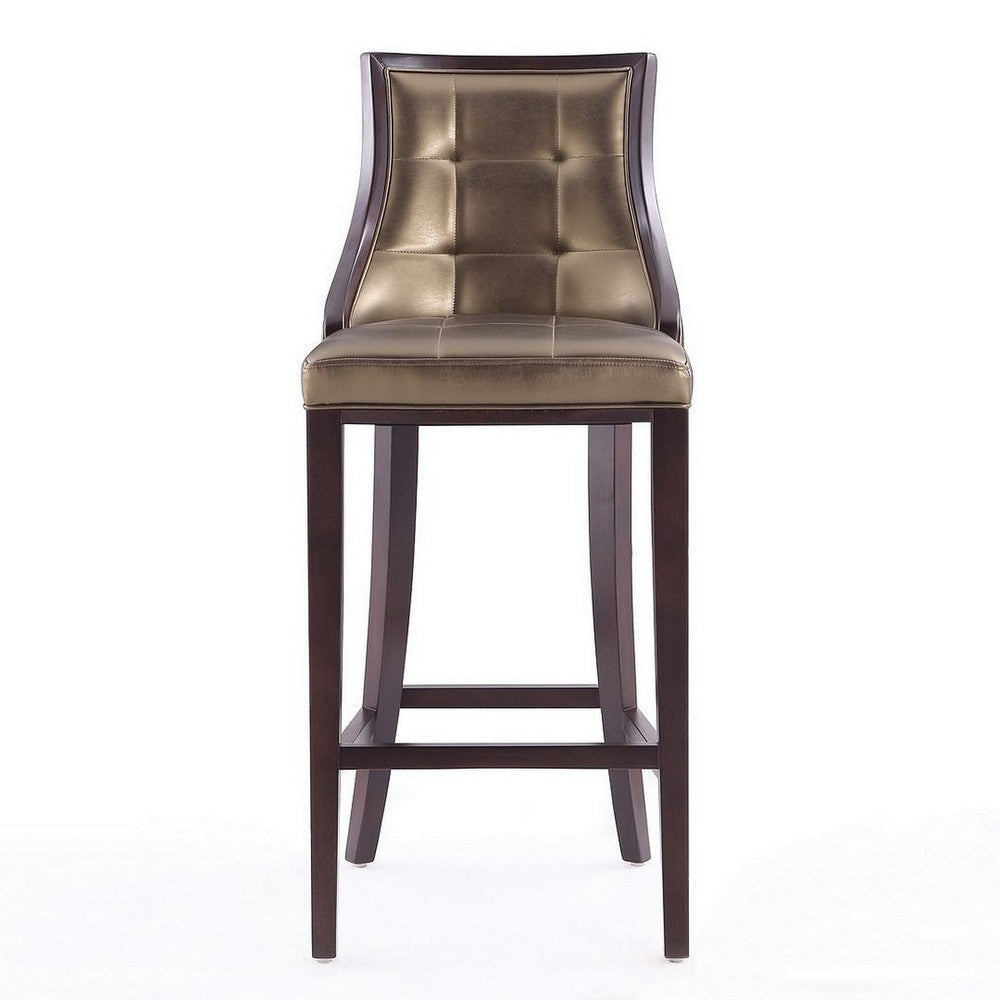Fifth Avenue 45 in. Bronze and Walnut Beech Wood Bar Stool (Set of 2) MHC-2-BS007-BZ