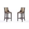 Fifth Avenue 45 in. Bronze and Walnut Beech Wood Bar Stool (Set of 2)