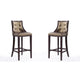 Fifth Avenue 45 in. Bronze and Walnut Beech Wood Bar Stool (Set of 2)