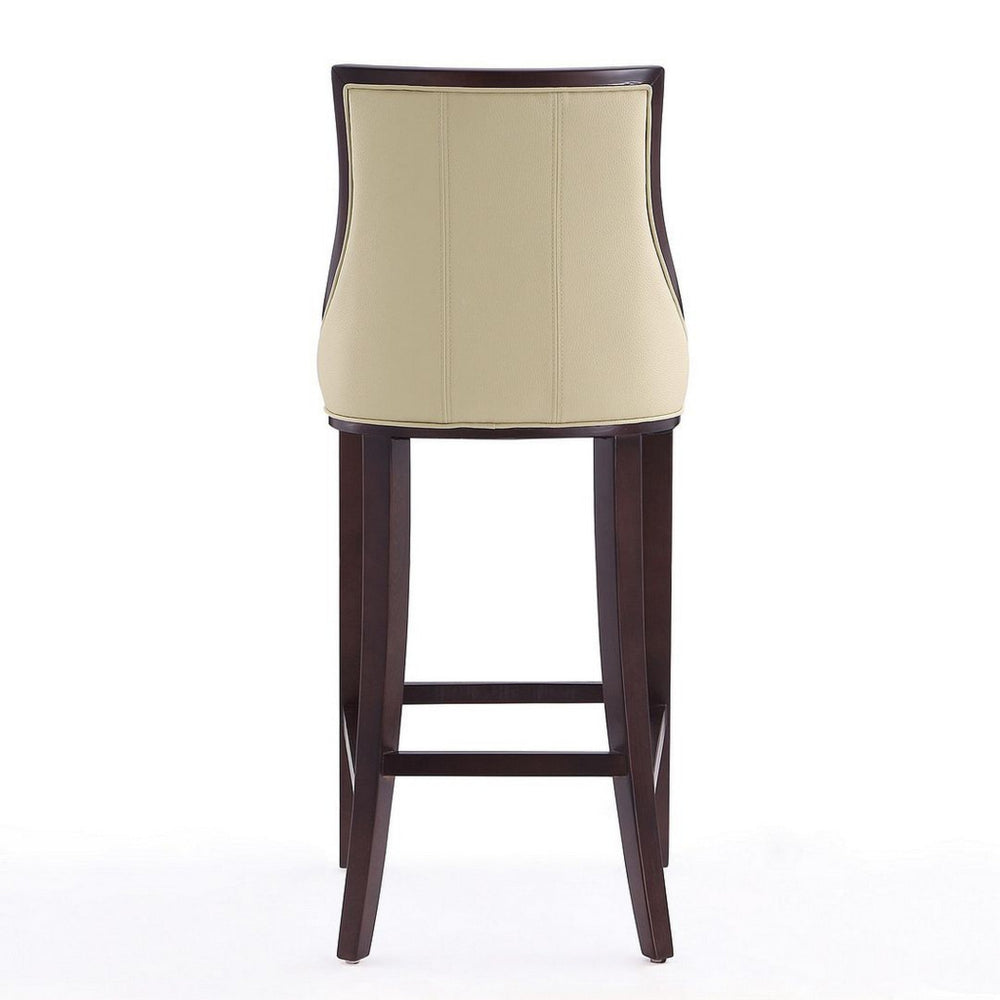 Fifth Avenue 45 in. Cream and Walnut Beech Wood Bar Stool (Set of 2) MHC-2-BS007-CR