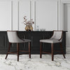 Fifth Avenue Faux Leather Barstool in Light Grey (Set of 2)