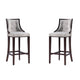 Fifth Avenue Faux Leather Barstool in Light Grey (Set of 2)