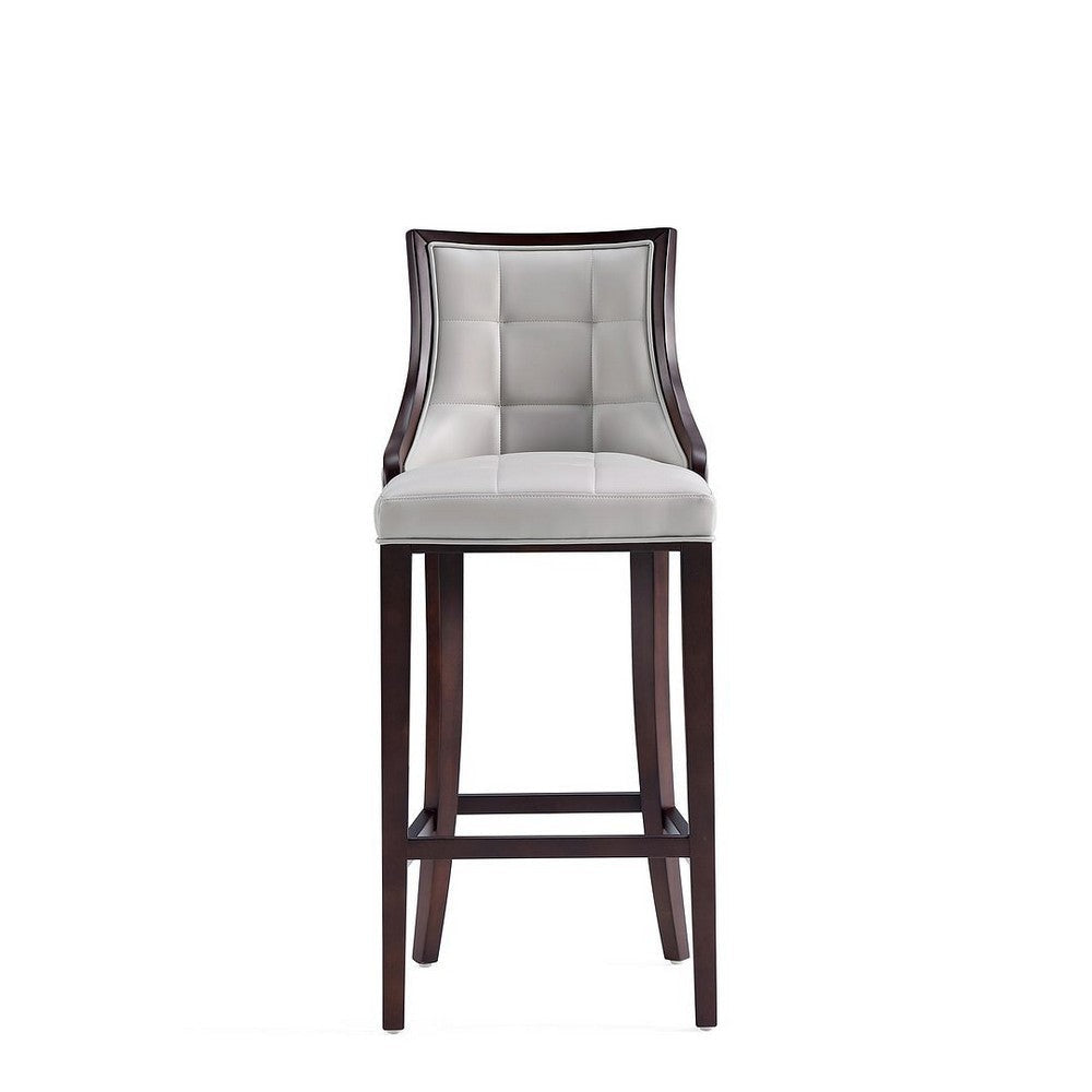 Fifth Avenue Faux Leather Barstool in Light Grey (Set of 2) MHC-2-BS007-LG
