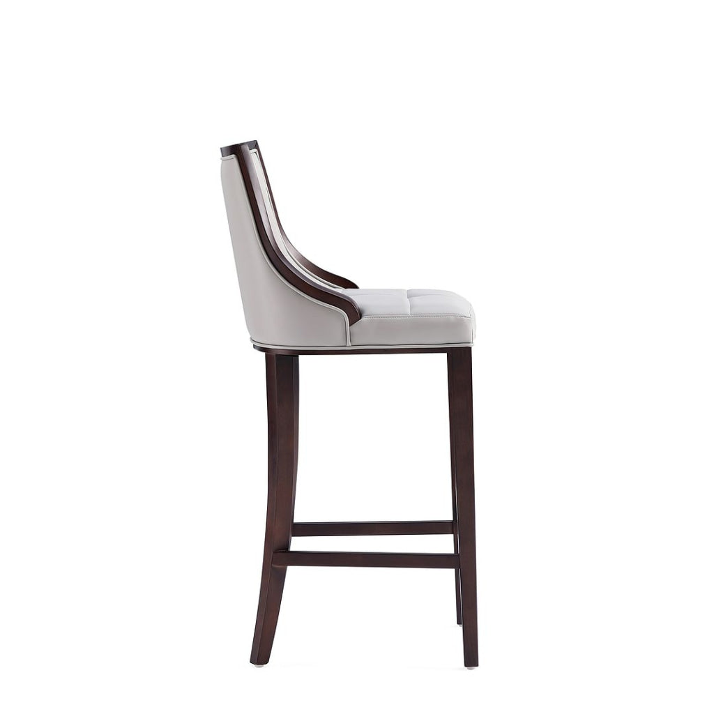 Fifth Avenue Faux Leather Barstool in Light Grey (Set of 2) MHC-2-BS007-LG