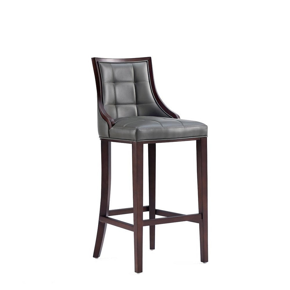 Fifth Avenue Faux Leather Barstool in Pebble Grey (Set of 2) MHC-2-BS007-PE