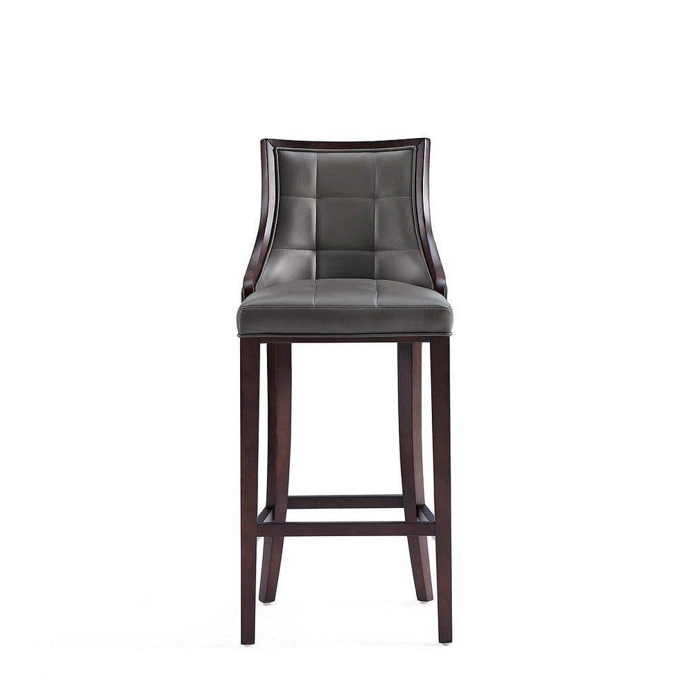 Fifth Avenue Faux Leather Barstool in Pebble Grey (Set of 2) MHC-2-BS007-PE