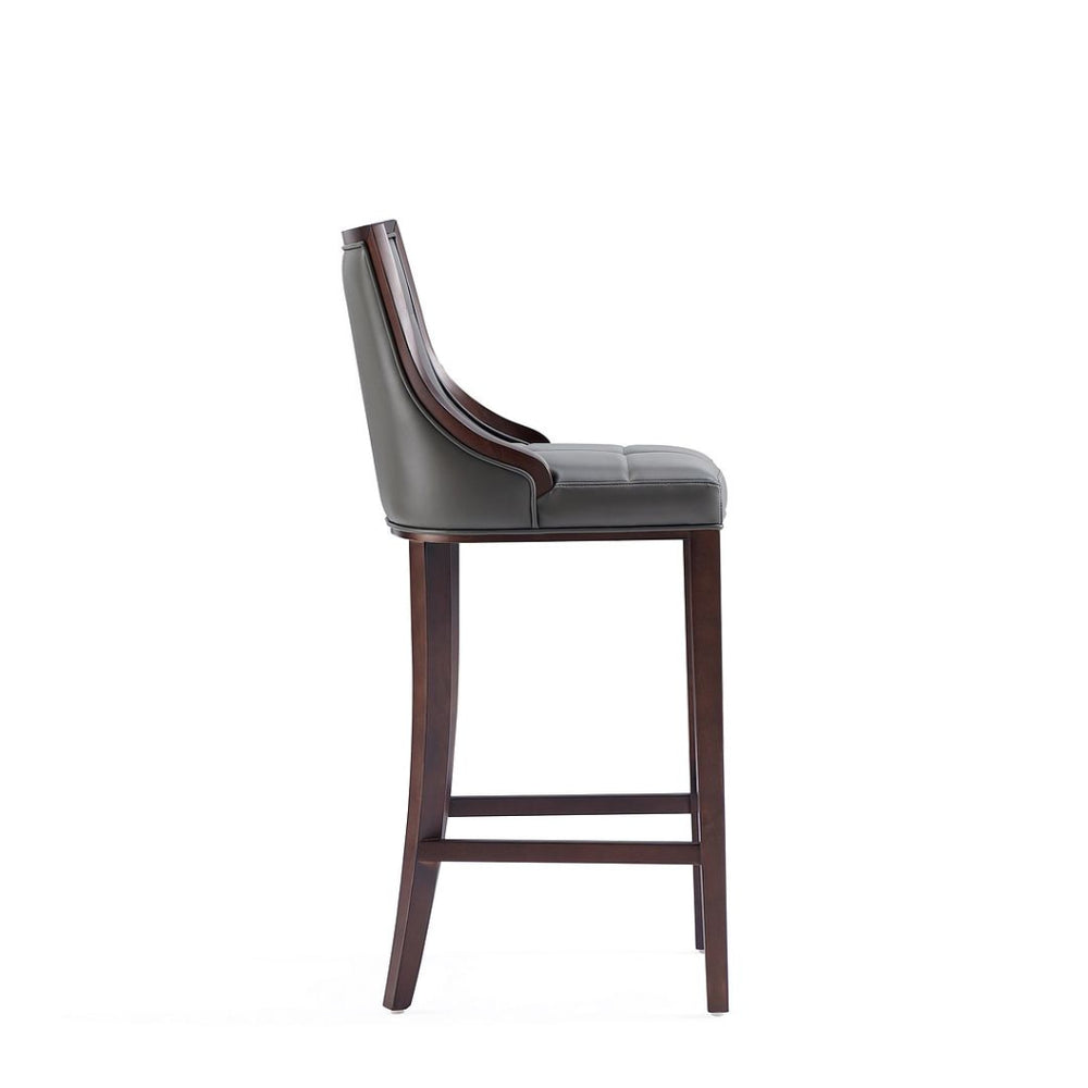Fifth Avenue Faux Leather Barstool in Pebble Grey (Set of 2) MHC-2-BS007-PE
