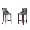 Fifth Avenue Faux Leather Barstool in Pebble Grey (Set of 2)