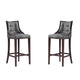 Fifth Avenue Faux Leather Barstool in Pebble Grey (Set of 2)