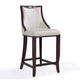 Emperor 41 in. Pearl White and Walnut Beech Wood Bar Stool (Set of 2) MHC-2-BS008-PW