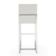Element 42.13 in. Pearl White and Polished Chrome Stainless Steel Bar Stool (Set of 2) MHC-2-BS010-PW