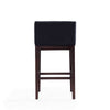 Kingsley 38 in. Black and Dark Walnut Beech Wood Barstool (Set of 2) MHC-2-BS012-BK