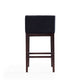 Kingsley 38 in. Black and Dark Walnut Beech Wood Barstool (Set of 2) MHC-2-BS012-BK