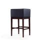 Kingsley 38 in. Black and Dark Walnut Beech Wood Barstool (Set of 2) MHC-2-BS012-BK