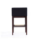 Kingsley 38 in. Black and Dark Walnut Beech Wood Barstool (Set of 2) MHC-2-BS012-BK