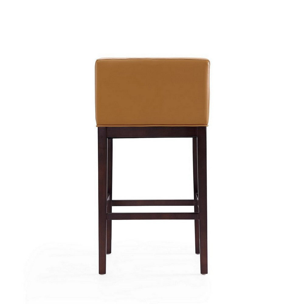 Kingsley 38 in. Camel and Dark Walnut Beech Wood Barstool (Set of 2) MHC-2-BS012-CL
