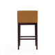 Kingsley 38 in. Camel and Dark Walnut Beech Wood Barstool (Set of 2) MHC-2-BS012-CL