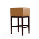 Kingsley 38 in. Camel and Dark Walnut Beech Wood Barstool (Set of 2) MHC-2-BS012-CL