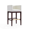 Kingsley 38 in. Ivory and Dark Walnut Beech Wood Barstool (Set of 2) MHC-2-BS012-IV