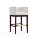 Kingsley 38 in. Ivory and Dark Walnut Beech Wood Barstool (Set of 2) MHC-2-BS012-IV