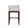 Kingsley 38 in. Ivory and Dark Walnut Beech Wood Barstool (Set of 2) MHC-2-BS012-IV