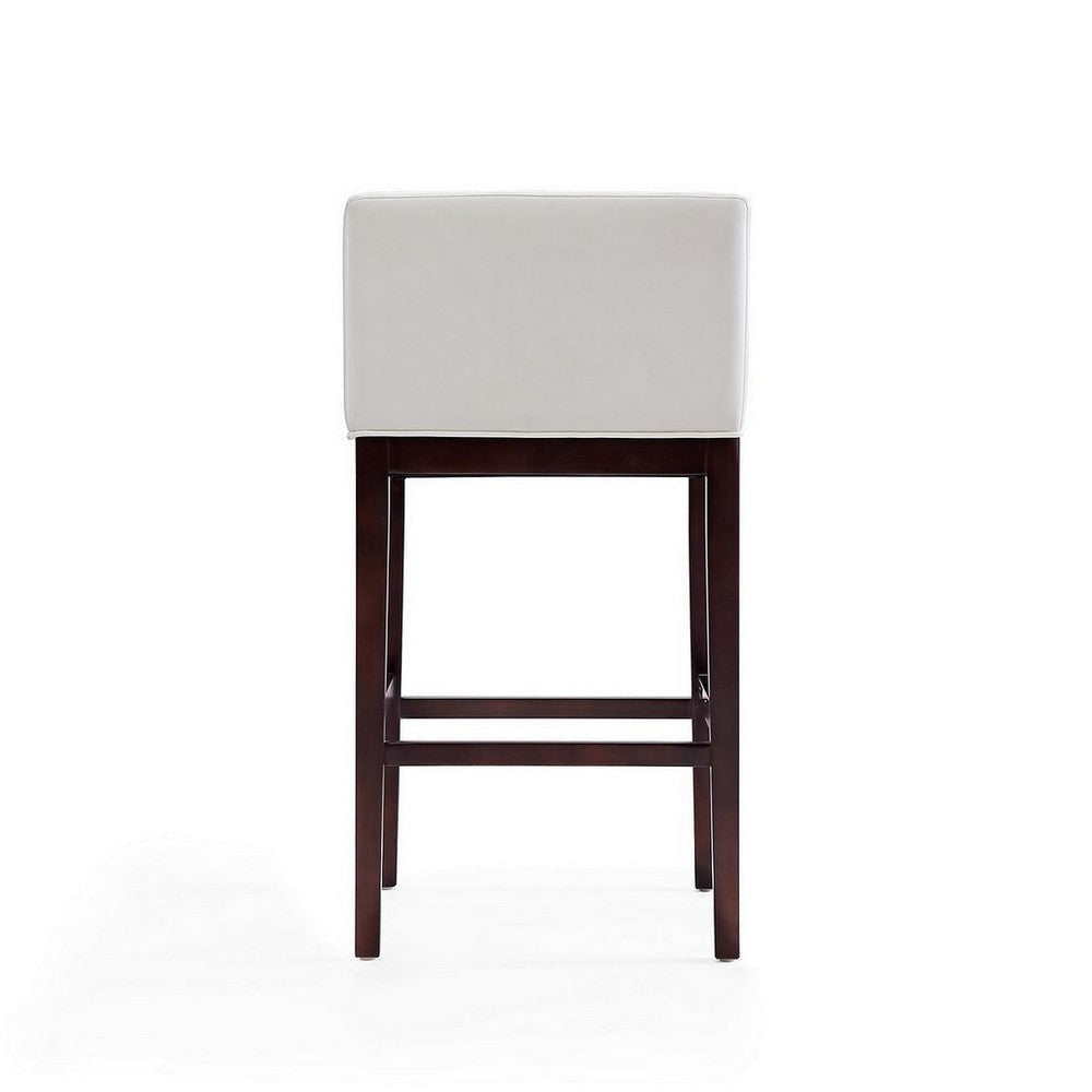 Kingsley 38 in. Ivory and Dark Walnut Beech Wood Barstool (Set of 2) MHC-2-BS012-IV
