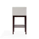 Kingsley 38 in. Ivory and Dark Walnut Beech Wood Barstool (Set of 2) MHC-2-BS012-IV