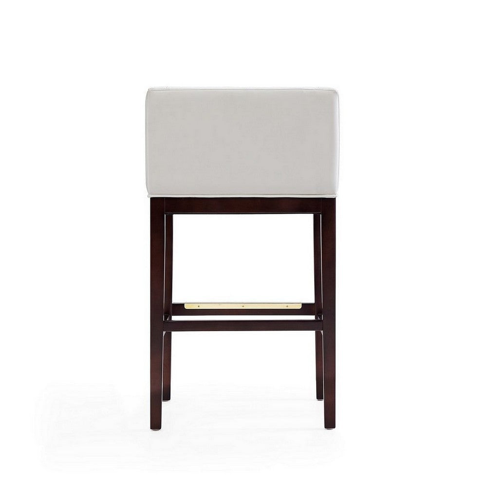 Kingsley 38 in. Ivory and Dark Walnut Beech Wood Barstool (Set of 2) MHC-2-BS012-IV