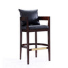 Ritz 38 in. Black and Dark Walnut Beech Wood Barstool (Set of 2) MHC-2-BS013-BK