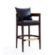 Ritz 38 in. Black and Dark Walnut Beech Wood Barstool (Set of 2) MHC-2-BS013-BK