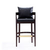 Ritz 38 in. Black and Dark Walnut Beech Wood Barstool (Set of 2) MHC-2-BS013-BK