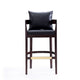 Ritz 38 in. Black and Dark Walnut Beech Wood Barstool (Set of 2) MHC-2-BS013-BK
