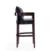 Ritz 38 in. Black and Dark Walnut Beech Wood Barstool (Set of 2) MHC-2-BS013-BK