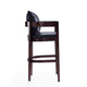 Ritz 38 in. Black and Dark Walnut Beech Wood Barstool (Set of 2) MHC-2-BS013-BK