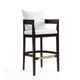 Ritz 38 in. Ivory and Dark Walnut Beech Wood Barstool (Set of 2) MHC-2-BS013-IV